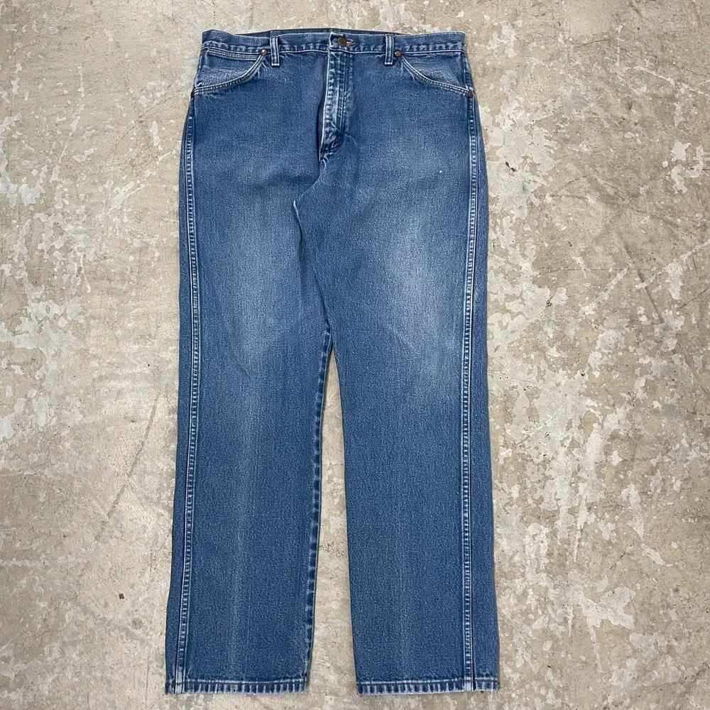 Wrangler Jeans 37x32 Blue Pants Cowboy Cut Western 13MWZ Denim Vintage Work C559